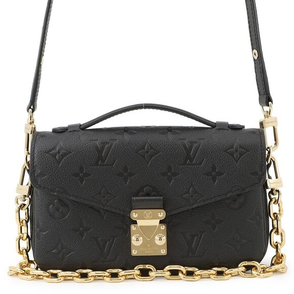 LOUIS VUITTON Pochette Metis EW Monogram Empreinte Leather Noir M46595 - Picture 1 of 13